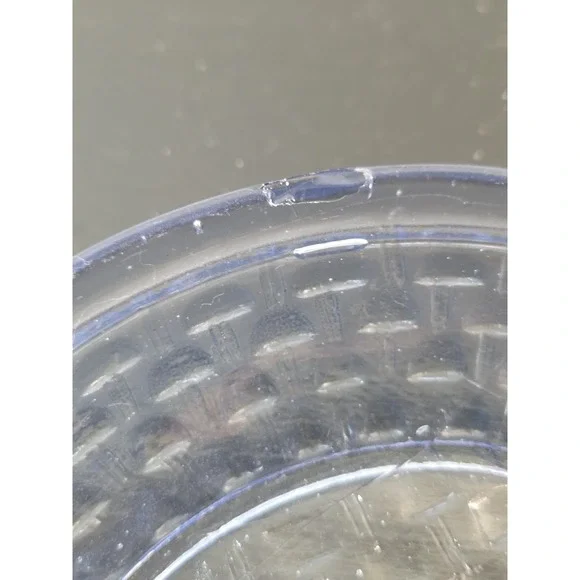 L E Smith Glass Bunny Candy Dish Blue Easter Rabbit On Nest Basket Trinket Dish - Picture 11 of 13